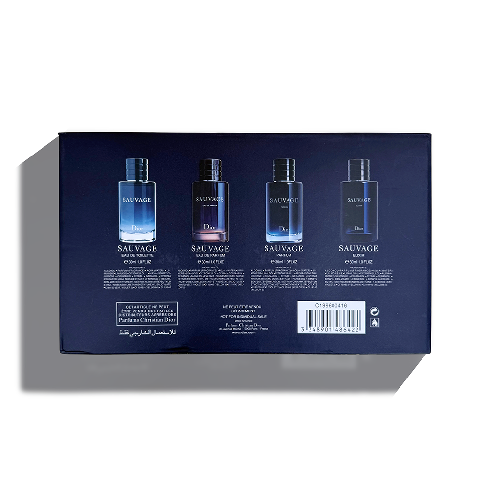 Golden Floral Box – Sauvage 4-Piece Miniature Set