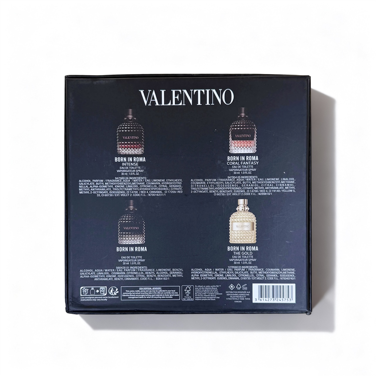 Men’s 4-Piece Black Box Set – Luxury Fragrance Collection